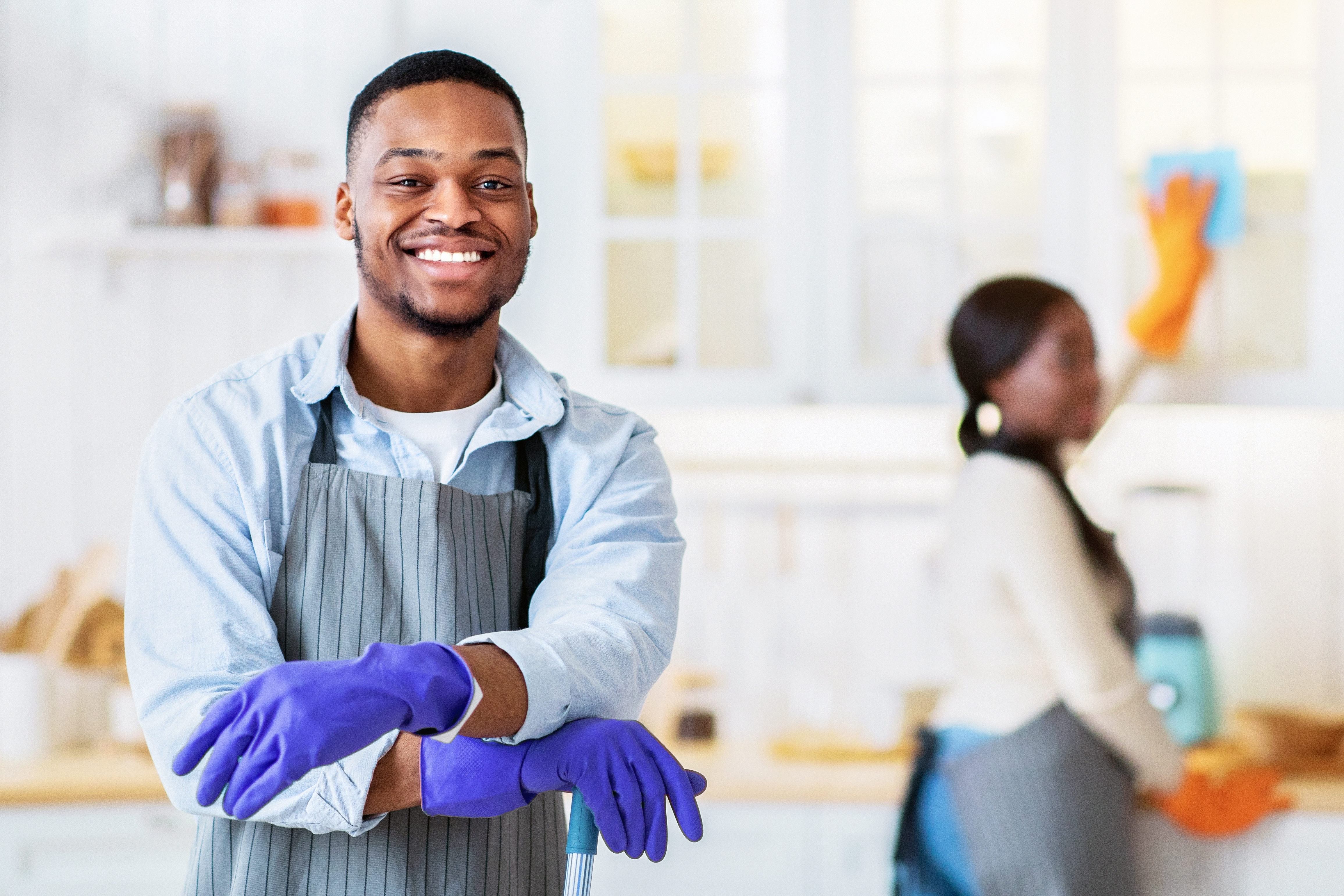 Portrait of Selorm Adjaye, professional cleaner